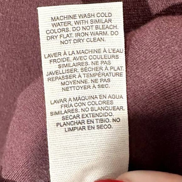 Garage Fit & Flare Mini Dress, Stretch, Long Sleeve Cut Out Burgundy Small - Picture 8 of 9